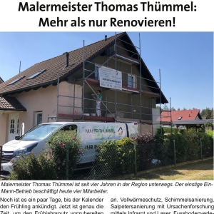 Presseartikel: Malermeister Thomas Thümmel. Mehr als nur Renovieren!